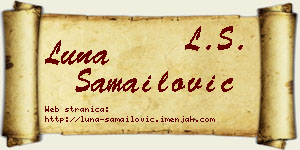 Luna Samailović vizit kartica